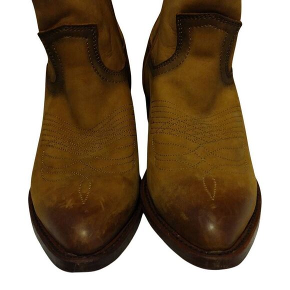 Frye Boots Billy Short Cognac Cowgirl Boots Women's Size 6 - Picture 7 of 14